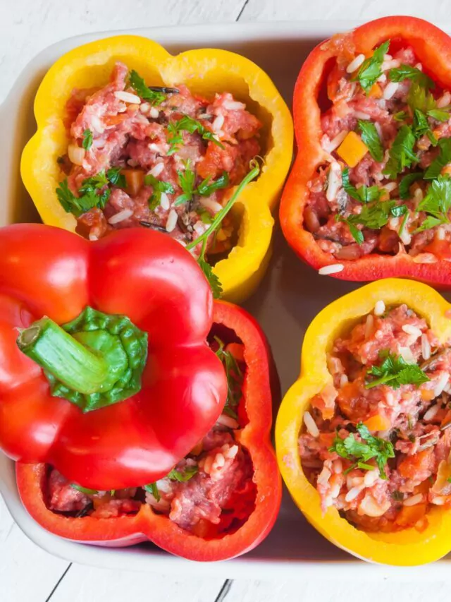 Beef and Rice Stuffed Bell Peppers Recipe Food