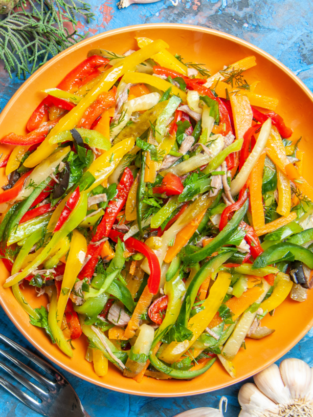 Bell Pepper Salad Recipe Food 8644